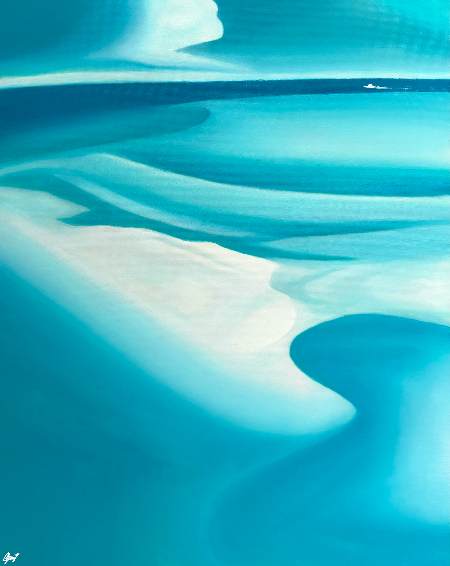 "Whispering Sands, Whitehaven Bay" Print by Georgia Jarvis