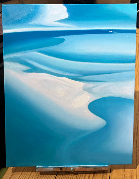 Whispering Sands, Whitehaven Bay - Original Painting by Georgia Jarvis