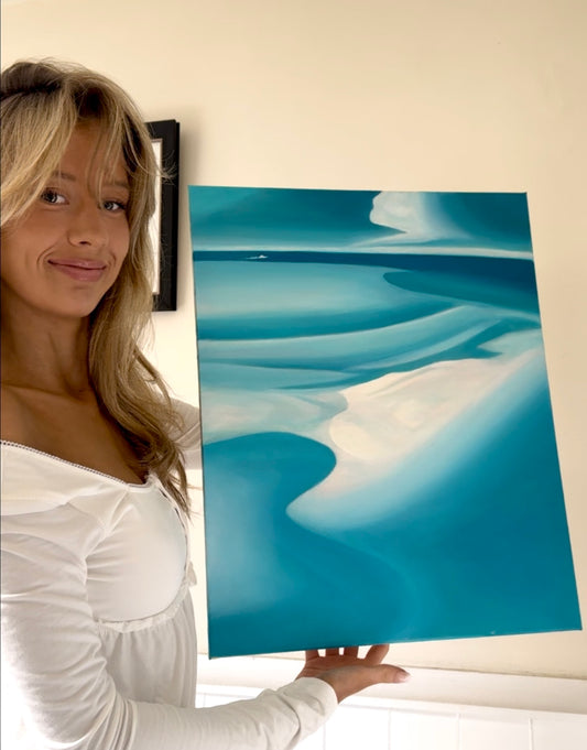 Whispering Sands, Whitehaven Bay - Original Painting by Georgia Jarvis